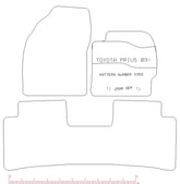 Toyota Prius Taxi Version 2009 - 2012  1 Piece Rear Mat